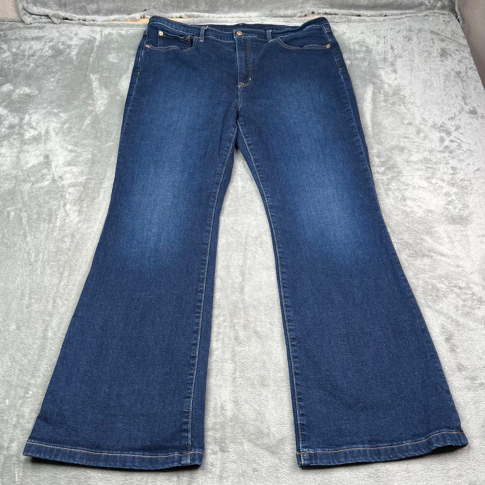 Gap Jeans Women's 35 Blue 70s Flare High Rise Dark Wash Boho Vintage Inspired